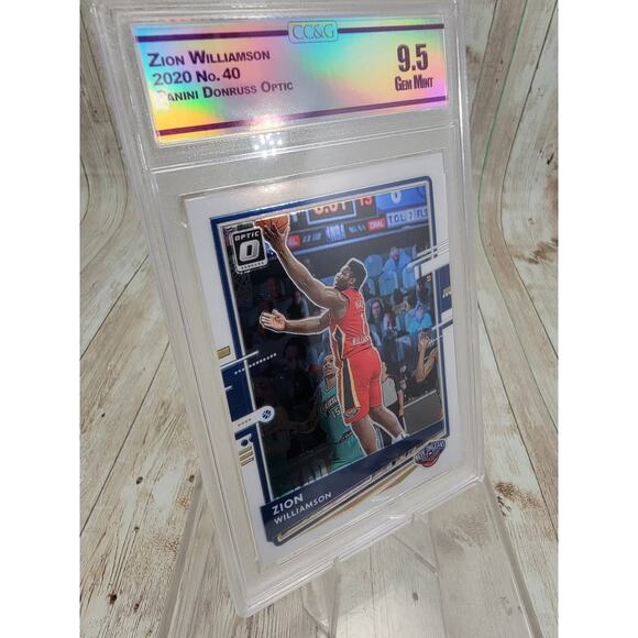 2020-21 Donruss Optic Zion Williamson White Prizm /99 CCG 9.5 Gem Mint - Picture 3 of 5